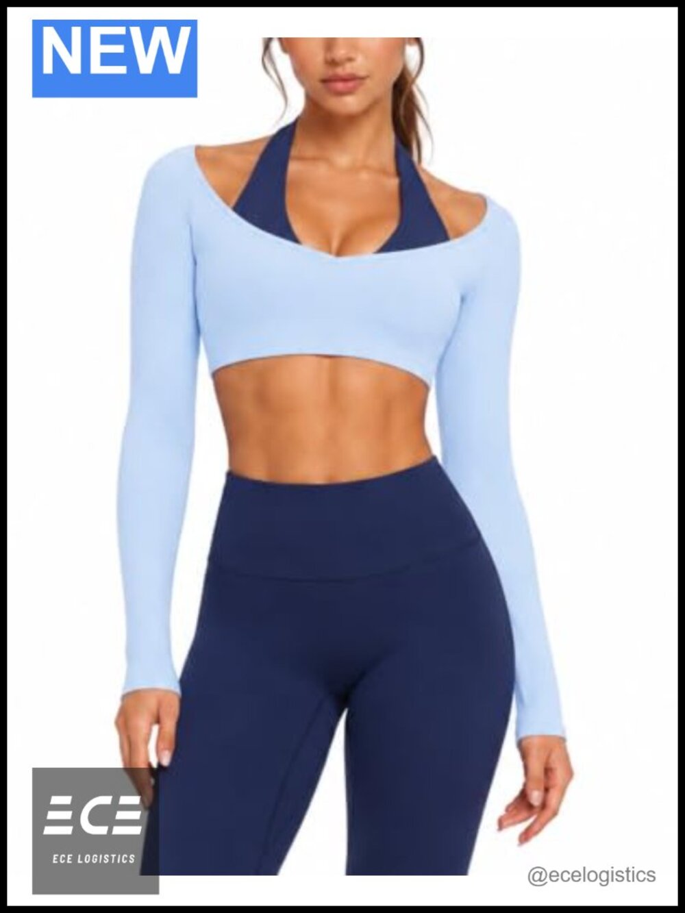 SUUKSESS 2 Piece Workout Set Padded Gym Top Leggings Yoga Outfit